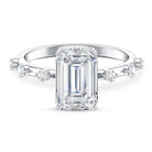 IGI Certified 3 Carat Emerald Cut Lab Grown Diamond Engagement Ring Lab - ( EF-VS ) - Rosec Jewels