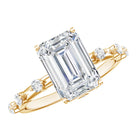 IGI Certified 3 Carat Emerald Cut Lab Grown Diamond Engagement Ring Lab - ( EF-VS ) - Rosec Jewels