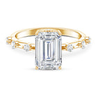 IGI Certified 3 Carat Emerald Cut Lab Grown Diamond Engagement Ring Lab - ( EF-VS ) - Rosec Jewels