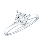 1 Carat Lab Created Diamond Princess Cut Engagement Ring IGI Certified Lab - ( EF-VS ) - Rosec Jewels