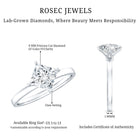 1 Carat Lab Created Diamond Princess Cut Engagement Ring IGI Certified Lab - ( EF-VS ) - Rosec Jewels