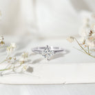 1 Carat Lab Created Diamond Princess Cut Engagement Ring IGI Certified Lab - ( EF-VS ) - Rosec Jewels
