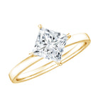 1 Carat Lab Created Diamond Princess Cut Engagement Ring IGI Certified Lab - ( EF-VS ) - Rosec Jewels