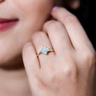 1 Carat Lab Created Diamond Princess Cut Engagement Ring IGI Certified Lab - ( EF-VS ) - Rosec Jewels