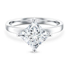 IGI Certified Lab Grown Diamond 3 Carat Princess Cut Engagement Ring Lab - ( E-VS1 ) - Rosec Jewels