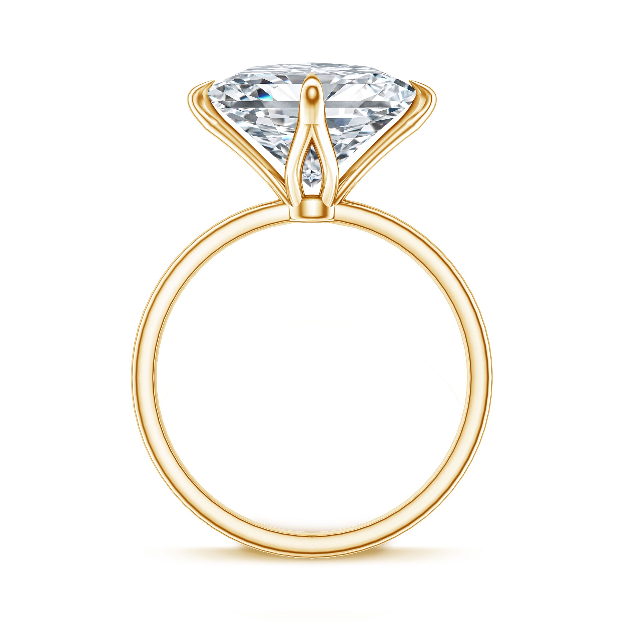 IGI Certified 4 Carat Princess Cut Lab Grown Diamond Engagement Ring Lab - ( E-VS1 ) - Rosec Jewels