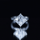 Solitaire 5 Carat Princess Cut Lab Grown Diamond Huge Engagement Ring with IGI Certificate Lab - ( E-VS1 ) - Rosec Jewels
