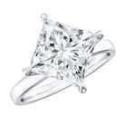 Solitaire 5 Carat Princess Cut Lab Grown Diamond Huge Engagement Ring with IGI Certificate Lab - ( E-VS1 ) - Rosec Jewels