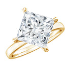 Solitaire 5 Carat Princess Cut Lab Grown Diamond Huge Engagement Ring with IGI Certificate Lab - ( E-VS1 ) - Rosec Jewels