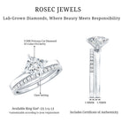 IGI Certified 1 Carat Lab Grown Diamond Princess Cut Bridal Ring Set Lab - ( E-VS1 ) - Rosec Jewels