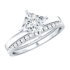 Rosec Jewels-IGI Certified 2 Carat Lab Grown Diamond Princess Cut Wedding Ring Set