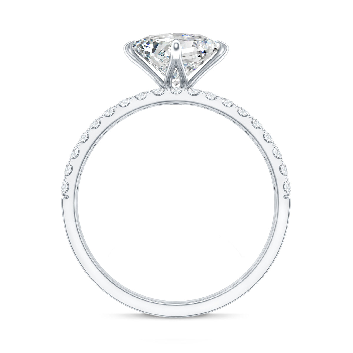 Rosec Jewels-IGI Certified 2 Carat Lab Grown Diamond Princess Cut Wedding Ring Set