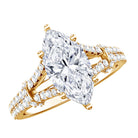 Rosec Jewels-IGI Certified 2 Carat Lab Grown Marquise Diamond Engagement Ring with Split Shank
