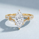IGI Certified 2 Carat Marquise Lab Grown Diamond Split Shank Engagement Ring Lab - ( E-VS1 ) - Rosec Jewels