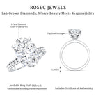 4 Carat Oval Shaped Lab Grown Diamond Huge Engagement Ring with IGI Certificate Lab - ( E-VS1 ) - Rosec Jewels