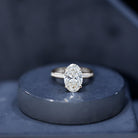 4 Carat Oval Shaped Lab Grown Diamond Huge Engagement Ring with IGI Certificate Lab - ( E-VS1 ) - Rosec Jewels