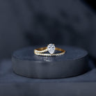 Rosec Jewels-Solitaire 0.6 Carat Pear Shape Lab Grown Diamond Designer Engagement Ring