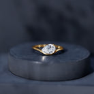 Rosec Jewels-1.3 Carat Pear Shaped Lab Grown Diamond Solitaire Engagement Ring
