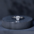 Rosec Jewels-Solitaire 1.2 Carat Elongated Cushion Cut Engagement Ring with Lab Grown Diamond