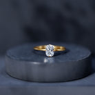 Rosec Jewels-Solitaire 1.2 Carat Elongated Cushion Cut Engagement Ring with Lab Grown Diamond