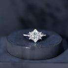 Rosec Jewels-Marquise Cut Lab Created Diamond 2 Carat Engagement Ring for Women
