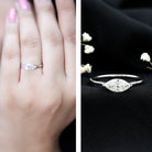 Marquise Cut 1 Carat Lab Grown Diamond East West Ring with IGI Certificate Lab - ( E-VS1 ) - Rosec Jewels