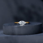 Marquise Cut 1 Carat Lab Grown Diamond East West Ring with IGI Certificate Lab - ( E-VS1 ) - Rosec Jewels