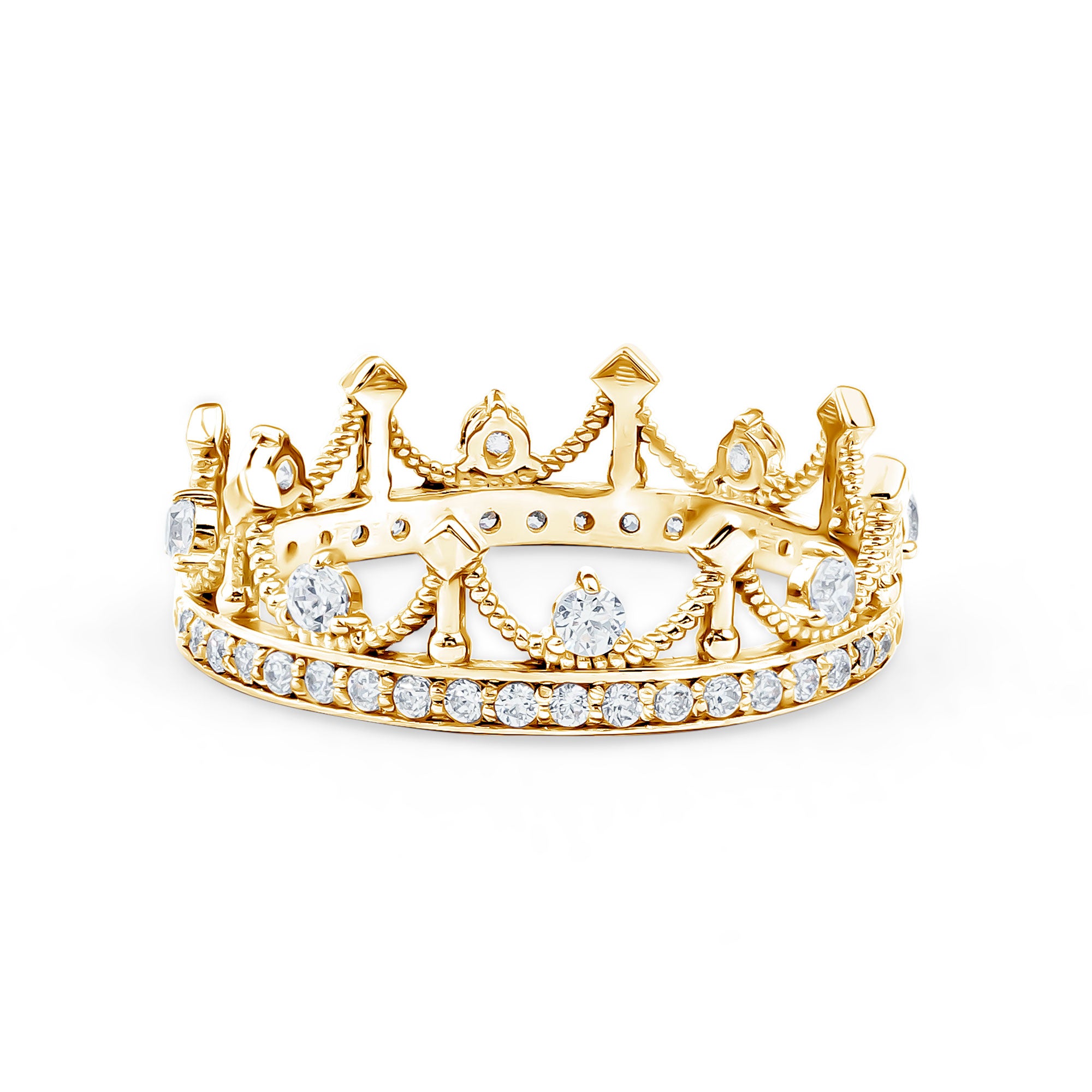 Rosec Jewels-Lab Grown Diamond Crown Eternity Band Ring for Women