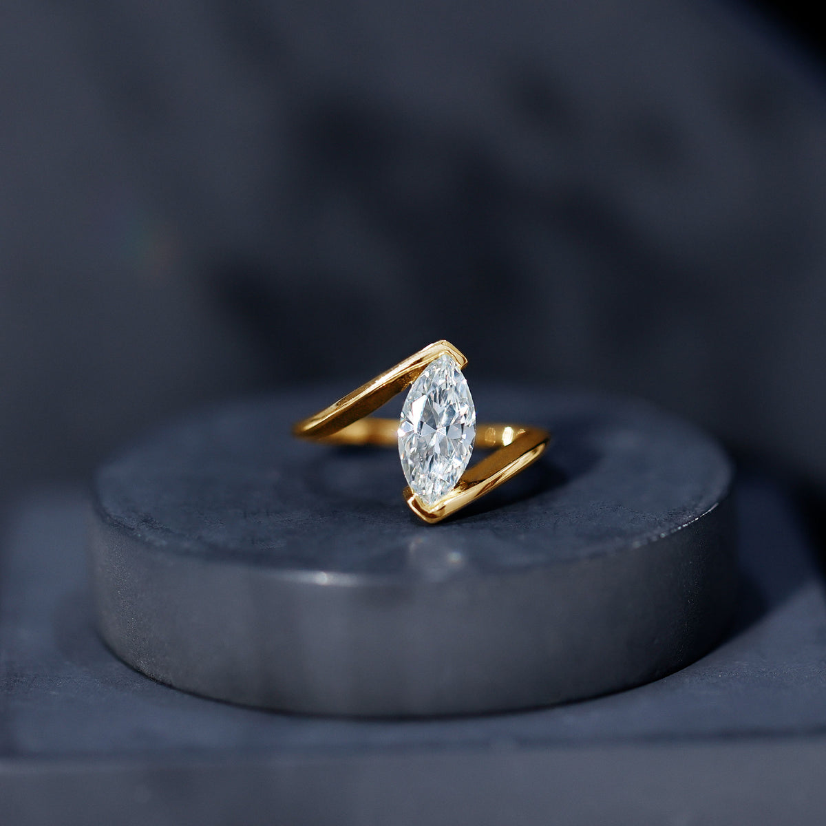 IGI Certified Marquise Cut 2 Carat Lab Grown Diamond Engagement Ring Lab - ( E-VS1 ) - Rosec Jewels