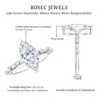 Solitaire 2 Carat Lab Created Diamond Marquise Engagement Ring IGI Certified Lab - ( E-VS1 ) - Rosec Jewels
