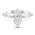 Solitaire 2 Carat Lab Created Diamond Marquise Engagement Ring IGI Certified Lab - ( E-VS1 ) - Rosec Jewels