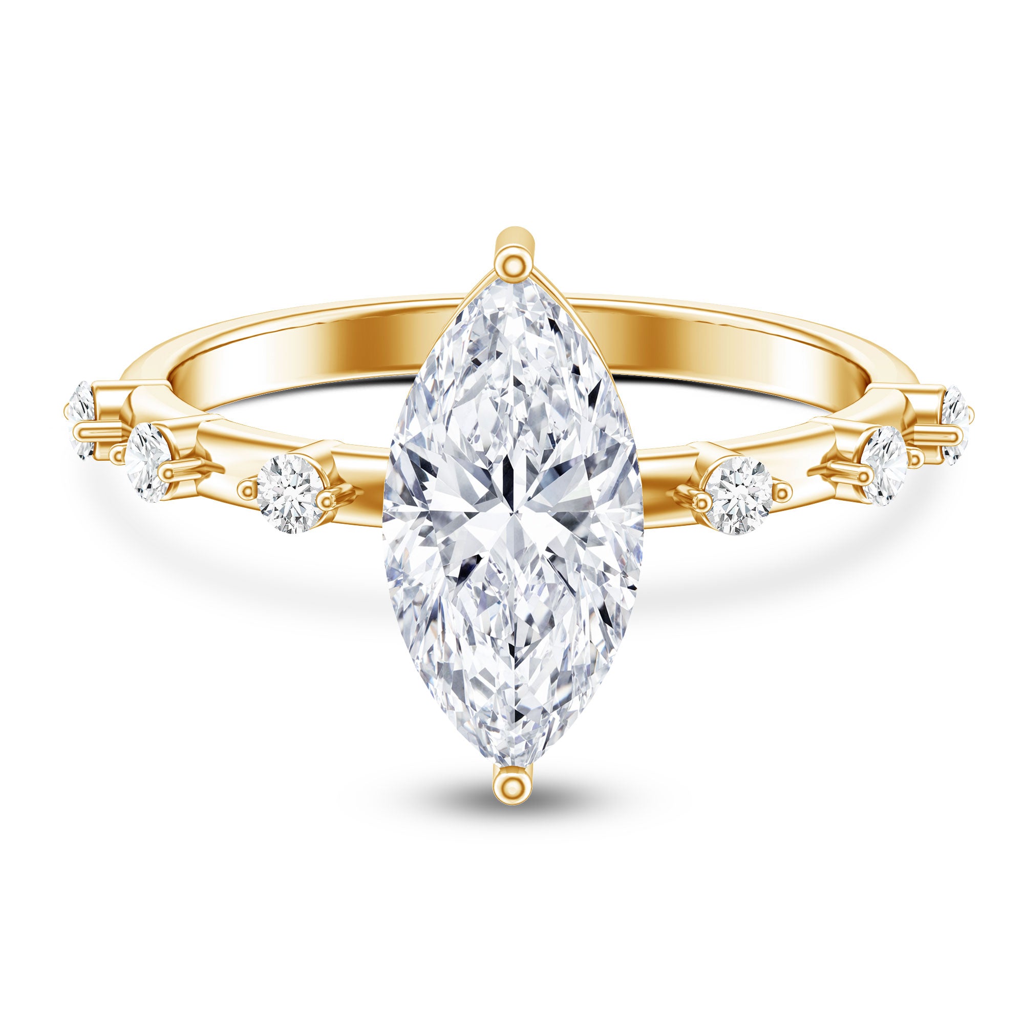 Rosec Jewels-Solitaire 2 Carat Lab Created Diamond Marquise Engagement Ring IGI Certified