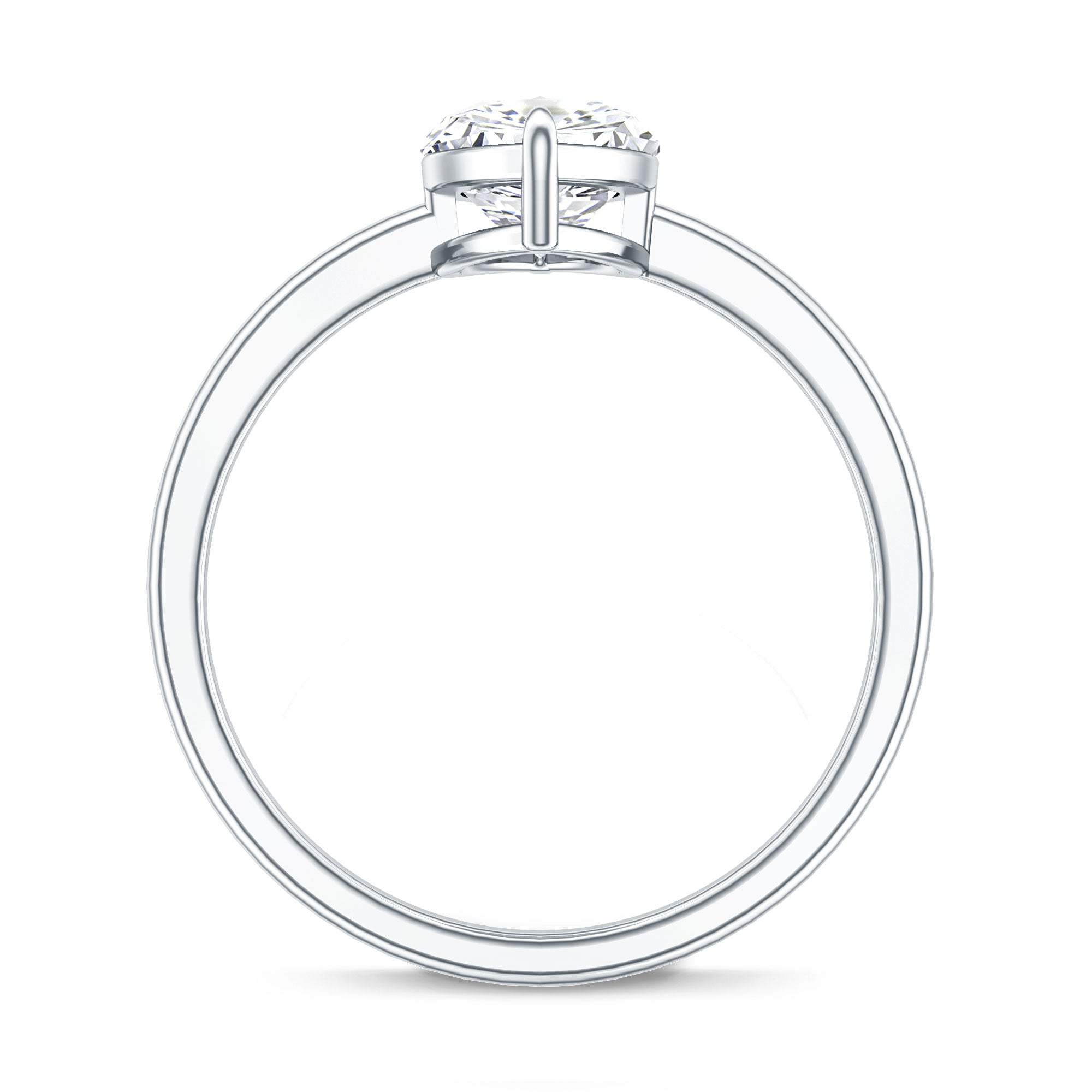 Rosec Jewels-IGI Certified Marquise Cut Lab Created Diamond Solitaire Engagement Ring 2 Carat