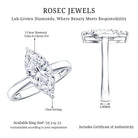 Solitaire 3 Carat Lab Grown Diamond Marquise Engagement Ring IGI Certified Lab - ( E-VS1 ) - Rosec Jewels