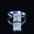 IGI Certified Lab Grown 3 Carat Diamond Princess Cut Engagement Ring Solitaire Lab - ( E-VS1 ) - Rosec Jewels