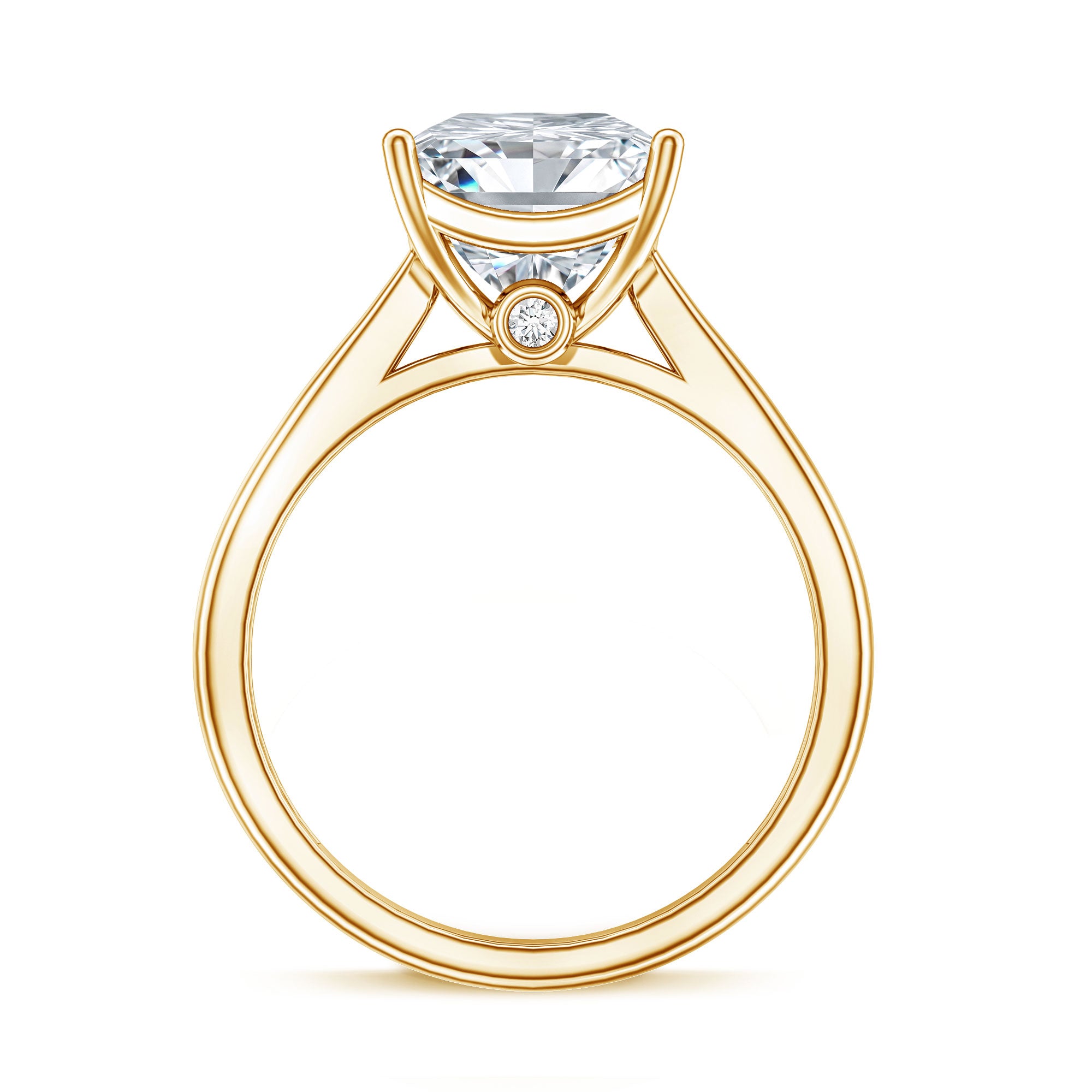 Rosec Jewels-IGI Certified Lab Grown 3 Carat Diamond Princess Cut Engagement Ring Solitaire