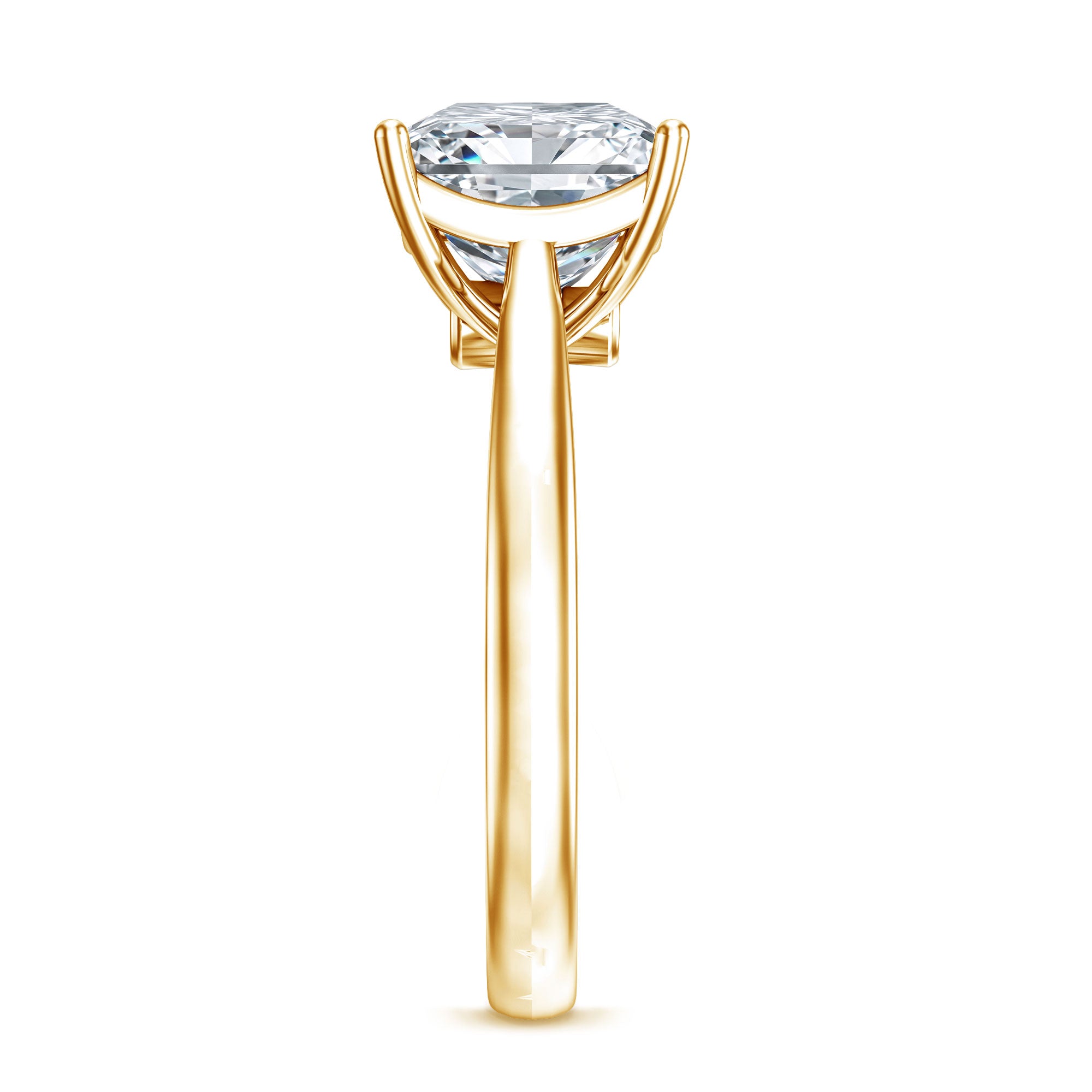 Rosec Jewels-IGI Certified Lab Grown 3 Carat Diamond Princess Cut Engagement Ring Solitaire