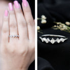 Rosec Jewels-Graduated Style Lab Grown Diamond Promise Ring for Women