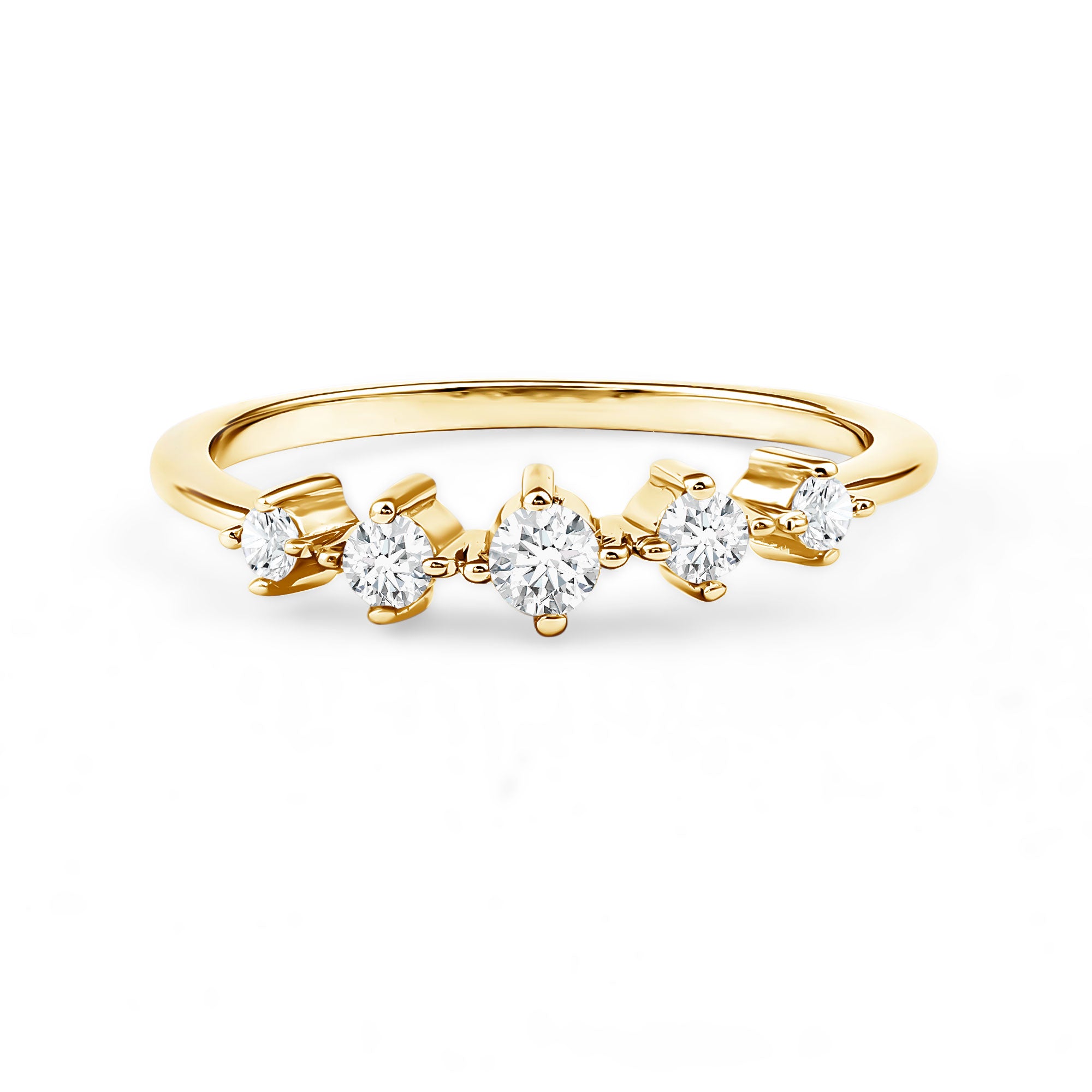 Rosec Jewels-Graduated Style Lab Grown Diamond Promise Ring for Women