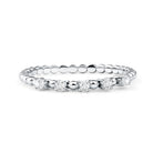 Rosec Jewels-Minimalist Lab Grown Diamond Stacking Ring with Beaded Detail