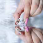 Rosec Jewels-Arrow Shape Spiral Lab Created Diamond Wrap Ring with Certificate