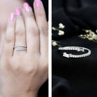 Rosec Jewels-Certified Baguette and Round Lab Grown Diamond Wrap Promise Ring