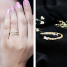 Rosec Jewels-Certified Baguette and Round Lab Grown Diamond Wrap Promise Ring