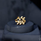 Nature Inspired Lab Grown Diamond Leaf Wrap Ring with Certificate Lab - ( EF-VS ) - Rosec Jewels