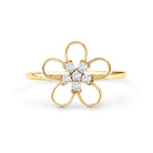 Rosec Jewels-Lab Grown Certified Diamond Flower Engagement Ring for Women