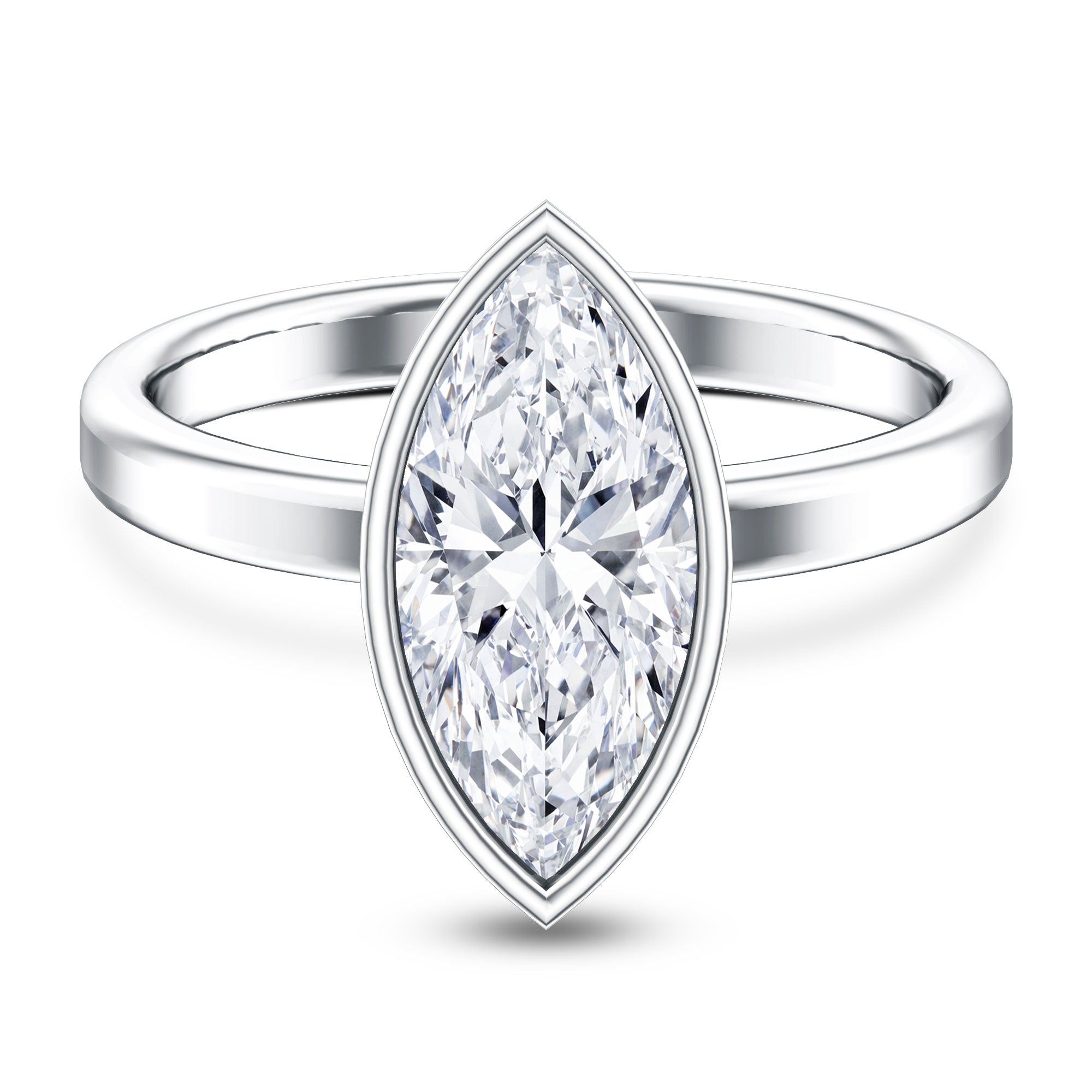 Rosec Jewels-IGI Certified 3 Carat Solitaire Lab Grown Diamond Marquise Cut Engagement Ring