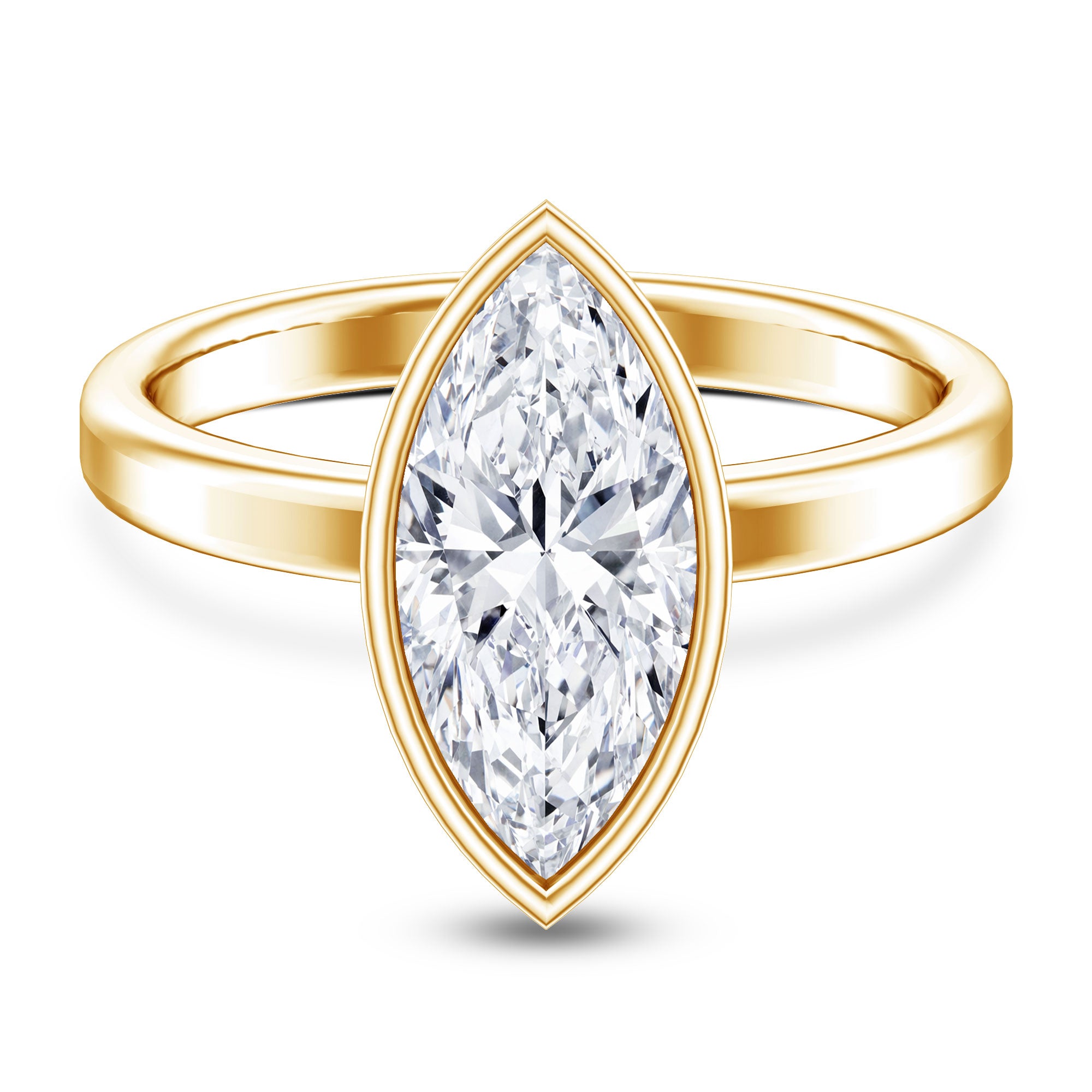 Rosec Jewels-IGI Certified 3 Carat Solitaire Lab Grown Diamond Marquise Cut Engagement Ring