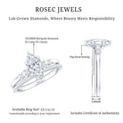 Rosec Jewels-IGI Certified 1 Carat Marquise Lab Grown Diamond Wedding Ring Set for Women