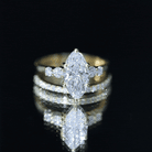 2 Carat Marquise Cut Bridal Ring Set with IGI Certified Lab Grown Diamond Lab - ( E-VS1 ) - Rosec Jewels