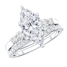 2 Carat Marquise Cut Bridal Ring Set with IGI Certified Lab Grown Diamond Lab - ( E-VS1 ) - Rosec Jewels